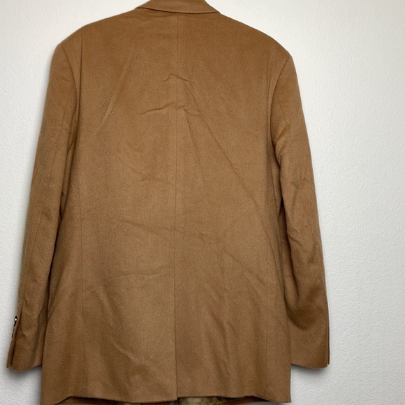 Lord And Taylor 100% Cashmere Two Button Camel Colored Blazer Size 43R - Picture 11 of 11